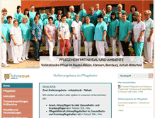 Tablet Screenshot of pflegezentrum-fuhneaue.de